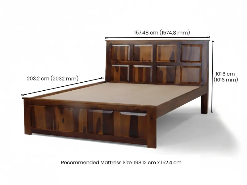 Alexa Solid Wood King Size Double Bed
